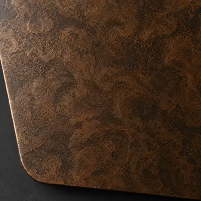 Copper antique pattern powder coating, macro